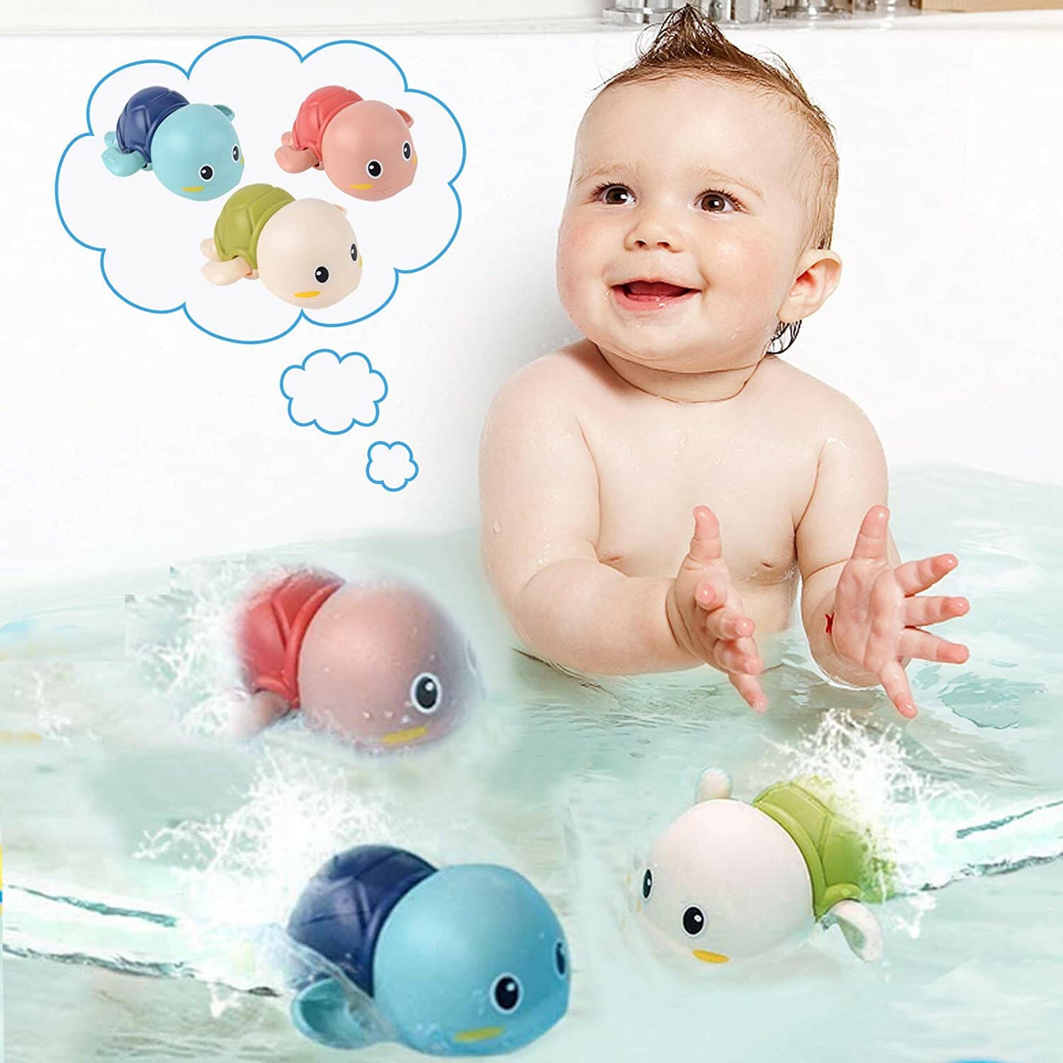 Cute Swimming Turtle Bath Toys for Toddlers KIDZMART