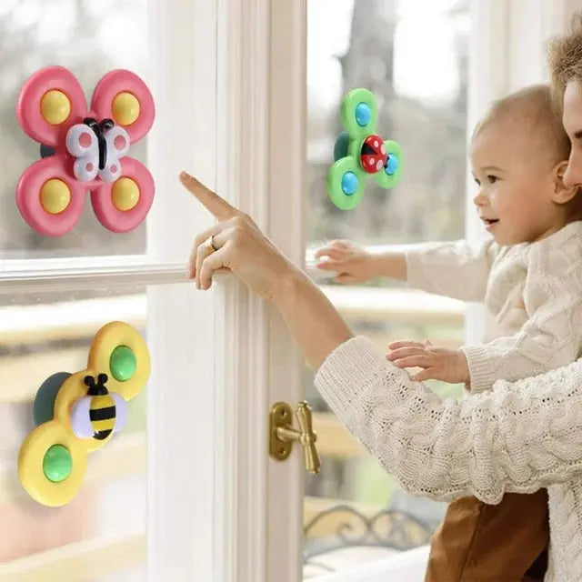 3PCS Suction Cup Spinner Toy For Kids - KIDZMART 