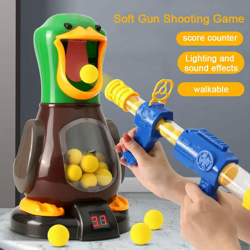 Hunger Shooting Duck Air Gun Soft Pinball Toy.