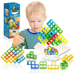 Tetra Tower Balance Stacking Building Blocks Game - KIDZMART