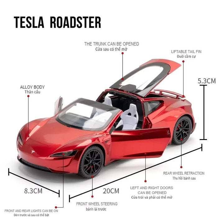 Diecast Model Tesla Roadster 1/24