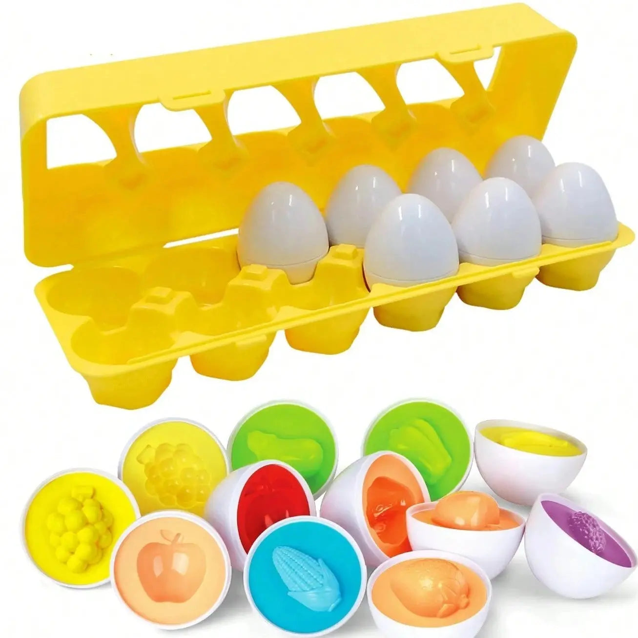 Montessori Smart Eggs Puzzle Matching - KIDZMART 