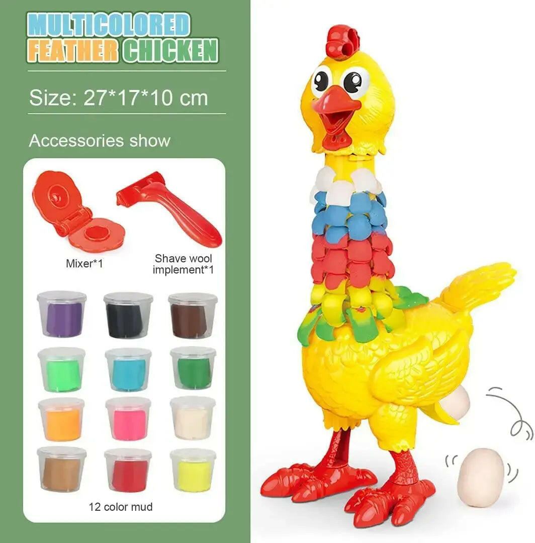 Foam Clay Sculpting Chicken Set with Dough - KIDZMART 