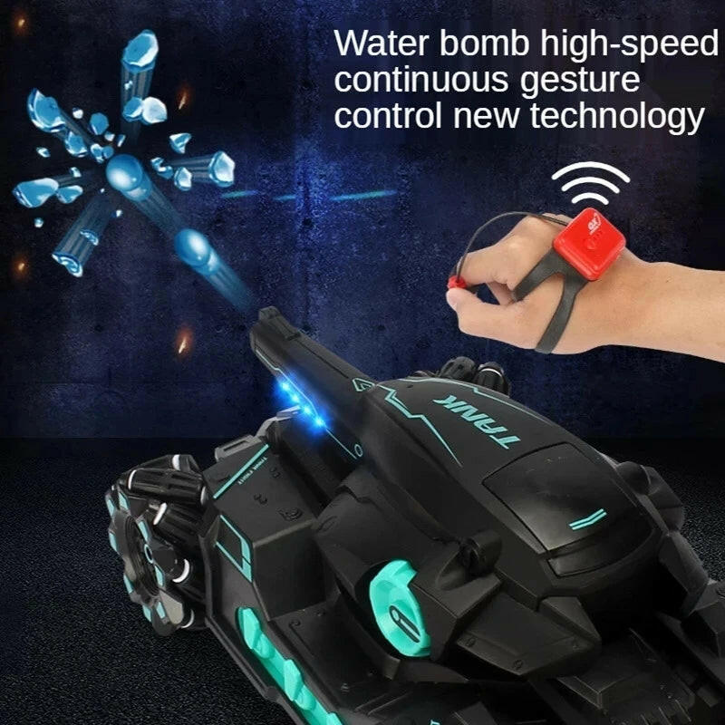 Upgraded 1:16 RC Water Bomb Shooter Tank With Hand Sensor.