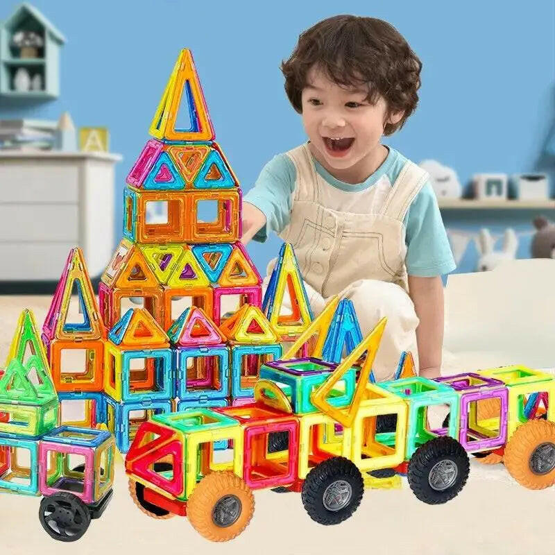 Transparent Magnetic Tiles Building Blocks - KIDZMART