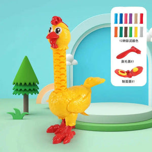 Foam Clay Sculpting Chicken Set with Dough - KIDZMART 