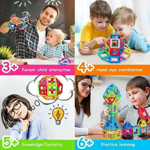 Transparent Magnetic Tiles Building Blocks - KIDZMART