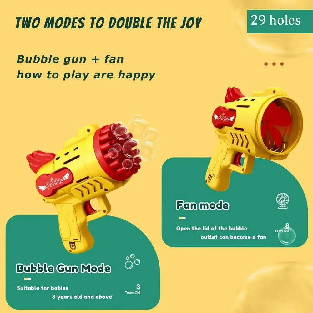 Bubble Machine Gun 29Holes Blaster For Kids - KIDZMART