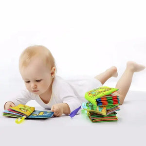 Early Educational Baby Soft Fabric Cloth Book 6 in 1 - KIDZMART 