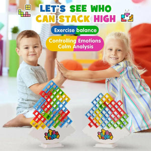 Tetra Tower Balance Stacking Building Blocks Game - KIDZMART