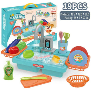 Electric Dishwasher Sink Kitchen Set For Kids - KIDZMART