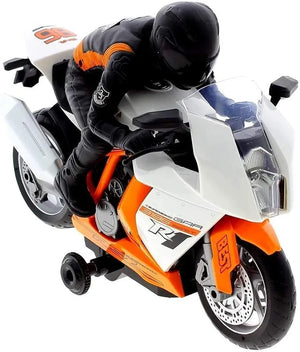 EUPHORIA 1:18 High Speed R1 Style 2.4 GHZ Real Stimulator Remote Control Motor-Cycle Bike Toy with Light and Sound, 360 Degree Rotation Auto Bike