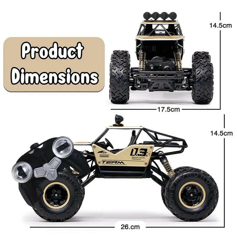 Rock Crawler Alloy OFF Road Remote Control Jeep - KIDZMART