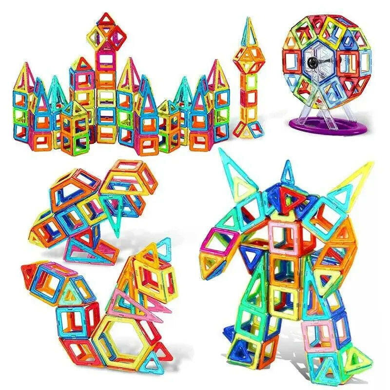 Transparent Magnetic Tiles Building Blocks - KIDZMART