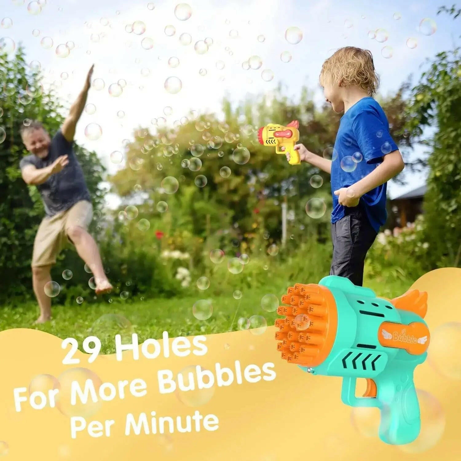 Bubble Machine Gun 29Holes Blaster For Kids - KIDZMART