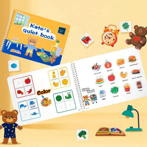 Montessori Kate's Quiet Busy Book For Kids - KIDZMART 