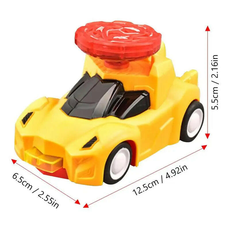 Light Up Flashing Spinning Top Rotating Gyro Car.