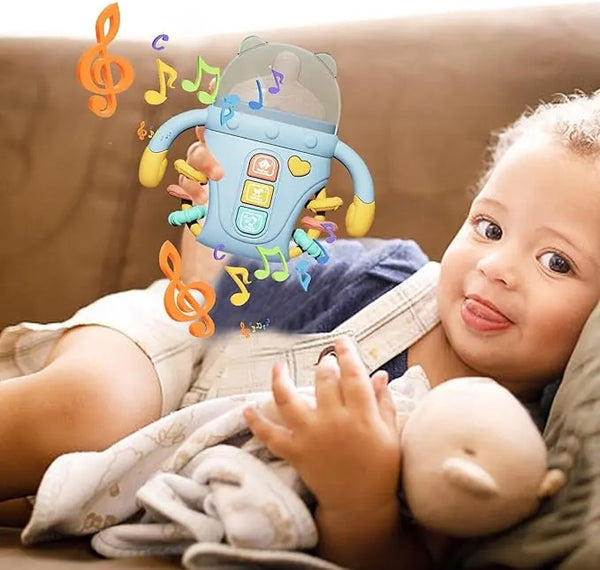 Baby Bottle Musical Rattle Teether - KIDZMART