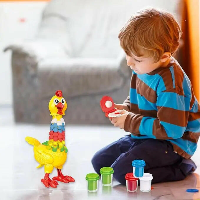 Foam Clay Sculpting Chicken Set with Dough - KIDZMART 