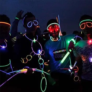 Fluorescent Glowing Light Costume Set (136 Pieces) - KIDZMART 