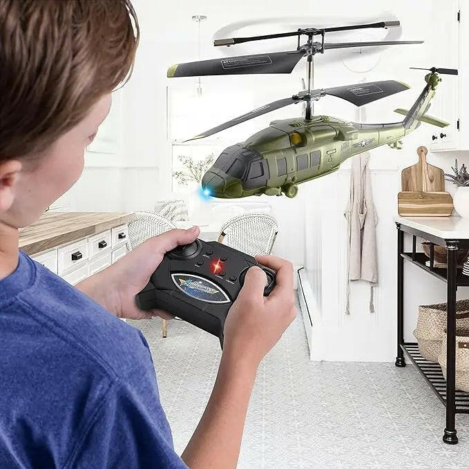 RC Military Flying Helicopter With Infrared Light - KIDZMART 