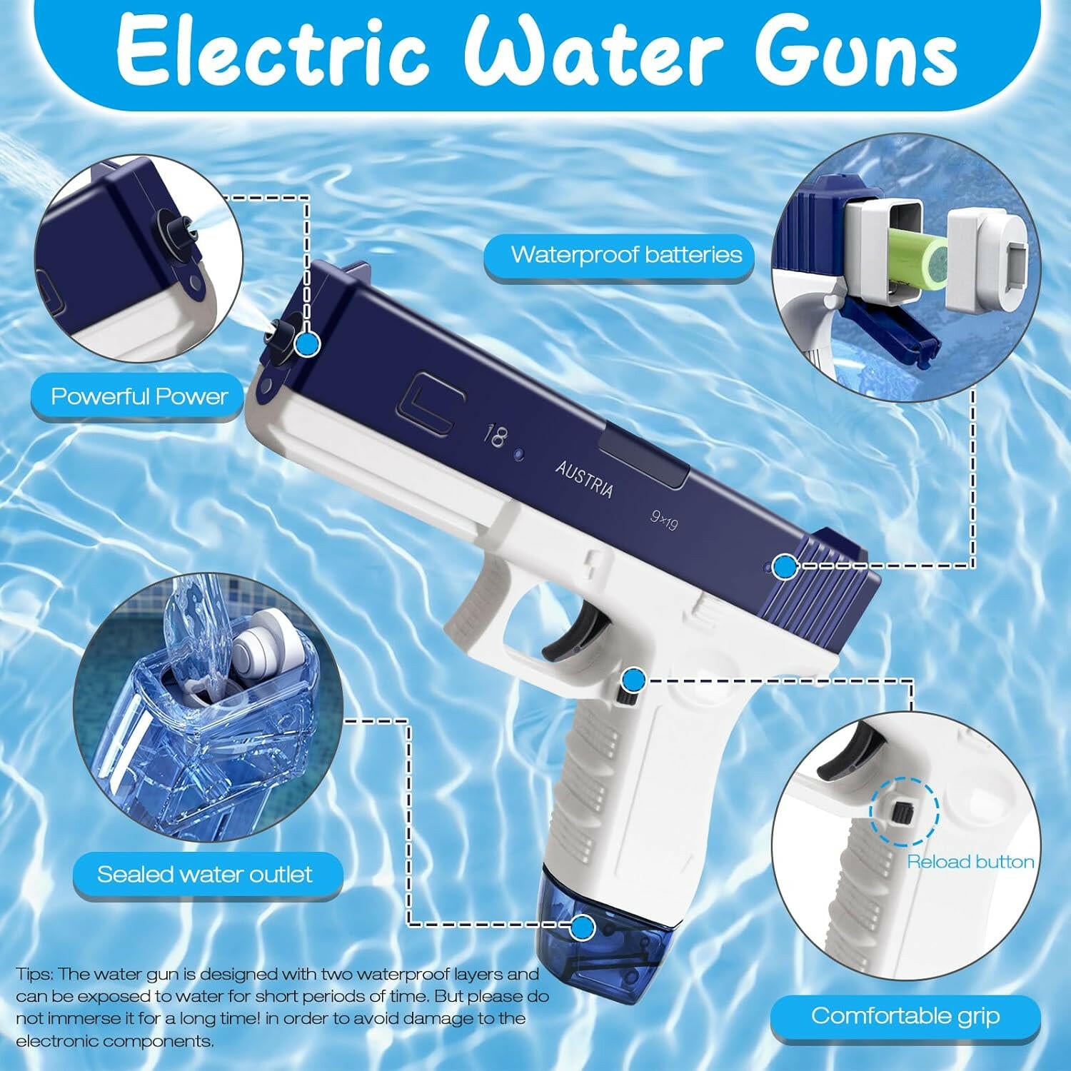 Glock Automatic Rechargeable Water Gun KIDZMART