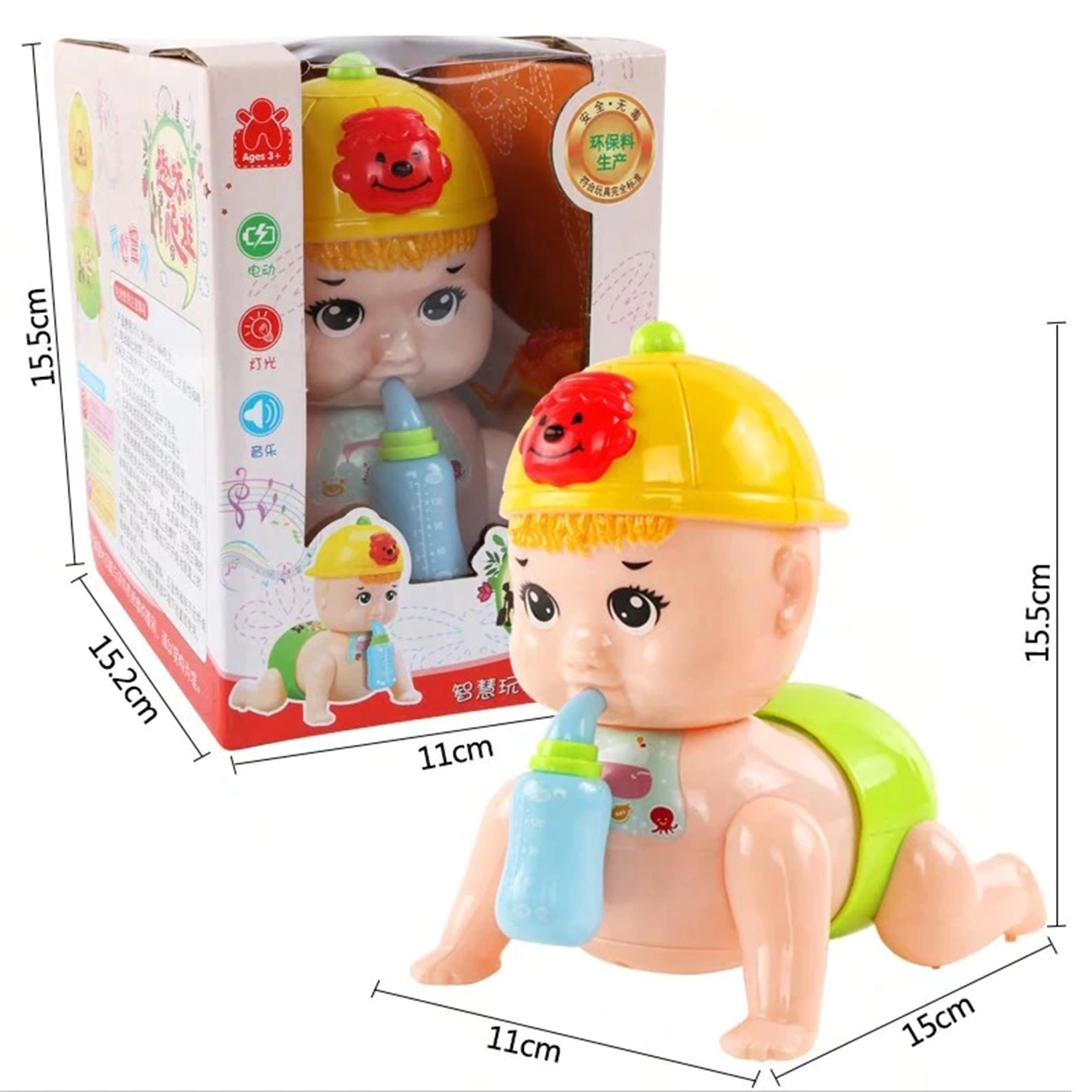 Musical Baby Crawling Toy With 3D Lights