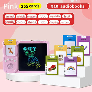 Talking Flash Cards Lcd Writing Board - KIDZMART Pink