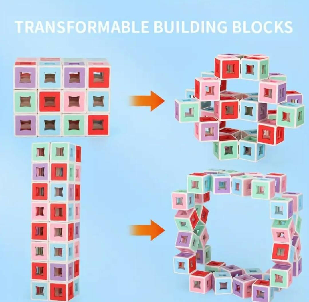 3D Transform Movable Shape Building Blocks - 180 Pieces KIDZMART