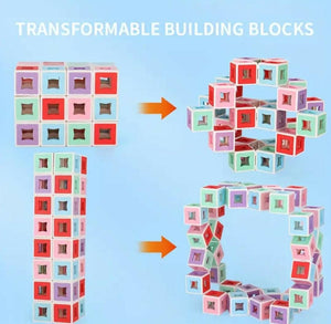 3D Transform Movable Shape Building Blocks - 180 Pieces KIDZMART