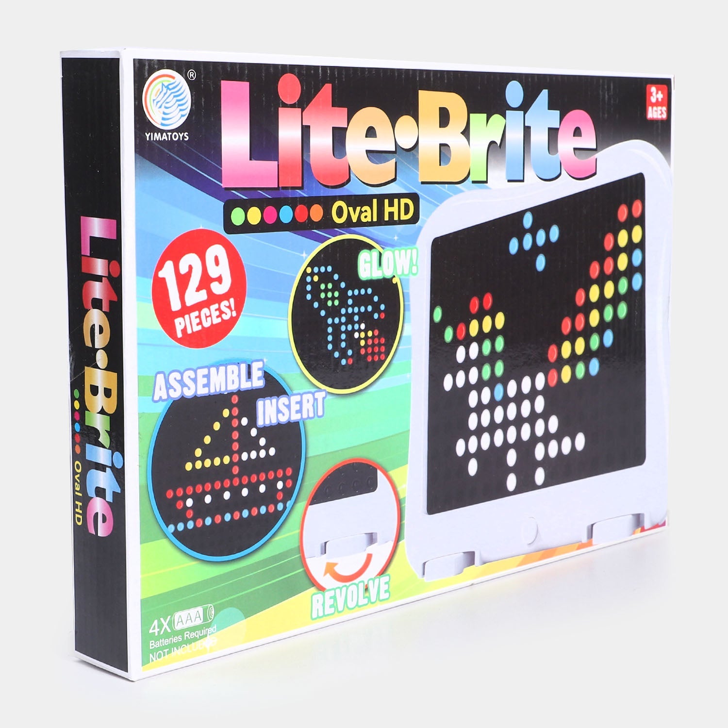 Lite Brite Oval HD Glow Educational Toy - 129Pcs