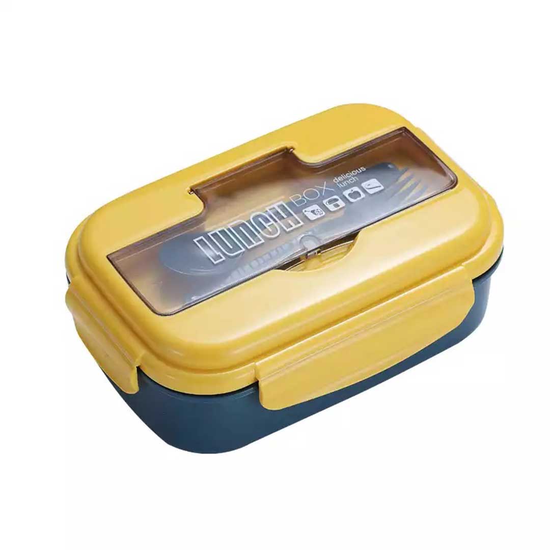 Portable Three -layer lunch box with separate box and cutlery set, suitable for Kids