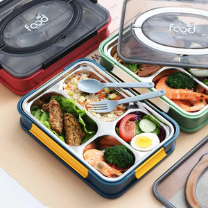 Stainless Steel Lunch Box, Food Warmer, Leakproof Kids Lunch Box with 3 Compartment for Travel, Picnic, School and Office