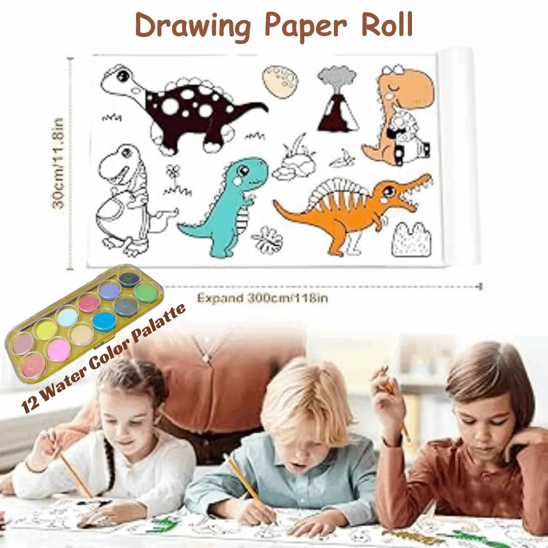 Children Graffiti Drawing Paper With Water Colors - KIDZMART