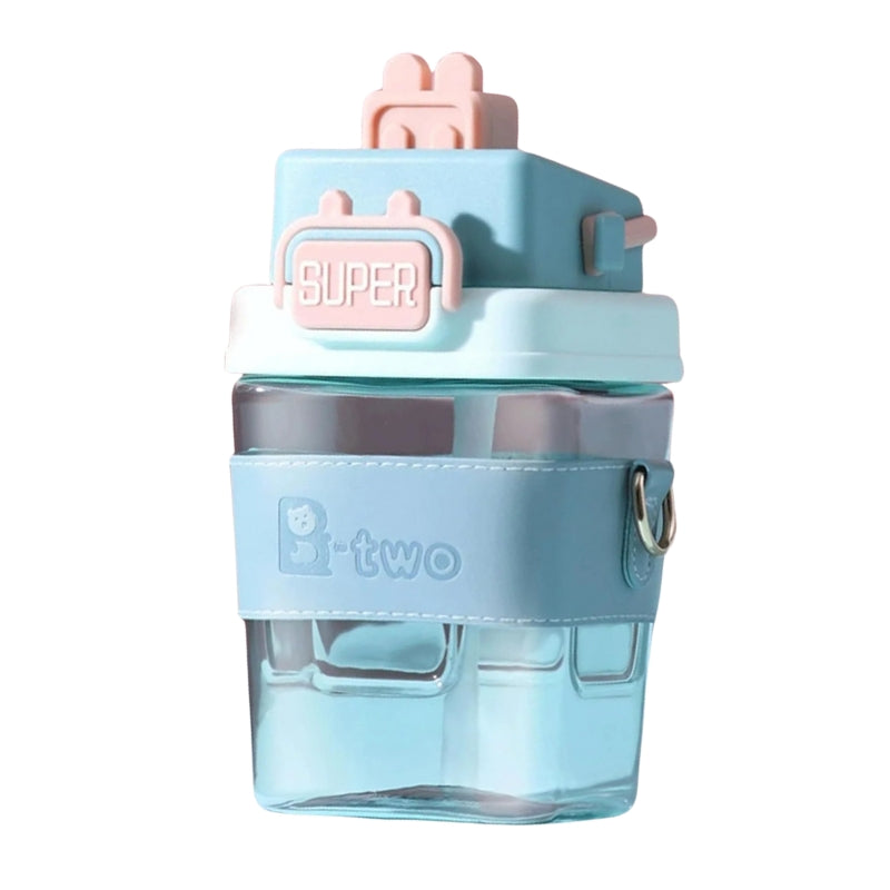 Cartoon Tritan Straw Water Bottle For Kids