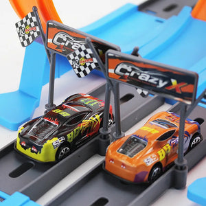 New Hot Wheels Ejection Track Car Children's Car Racing Toy Boy Track Toy Set