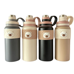 Adorable Bear Embossed Water Bottle For Kids