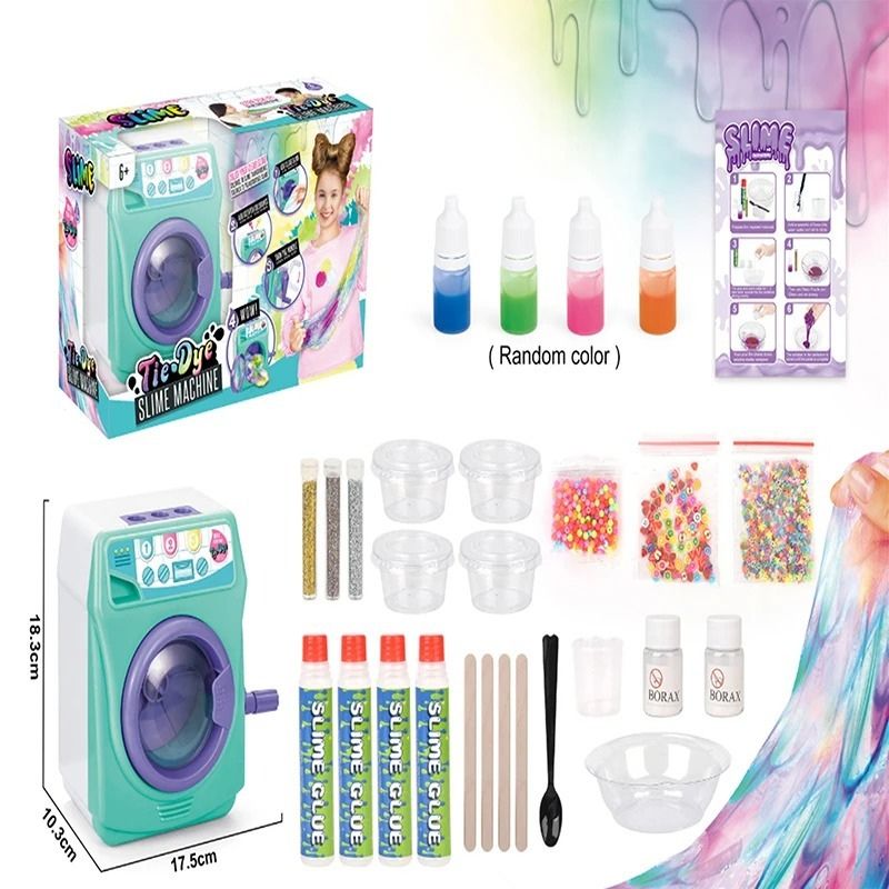 Messy Fun Unleashed- DIY Tie-Dye Slime Washing Machine Kit