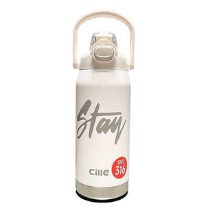 Cille Stay Printed Metal Water Bottle With Sipper (XB-22158)