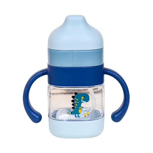 Dino Transparent Water Bottle With Soft Silicon Sipper For Kids