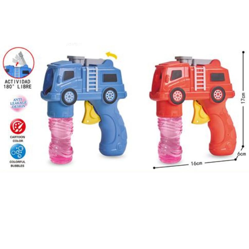 Fire Engine Bubble Gun Toy With Light And Sound