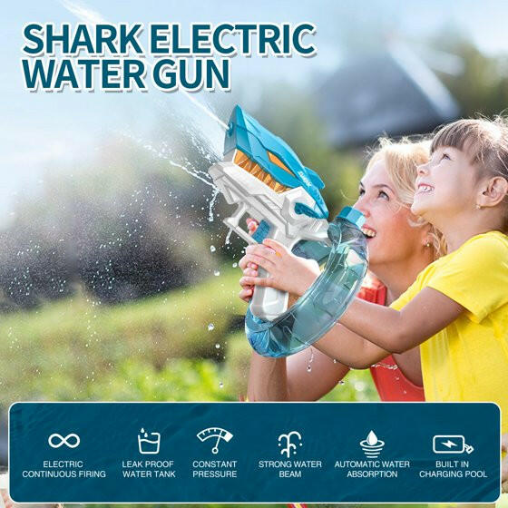 Rechargeable Electric Shark Water Gun Toy.