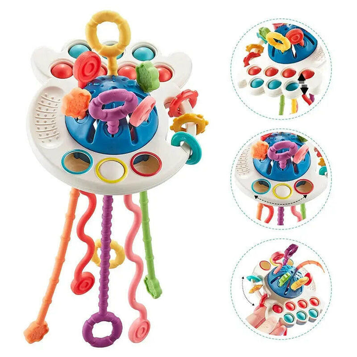 Silicone Teether Funny Pulling Toy - KIDZMART