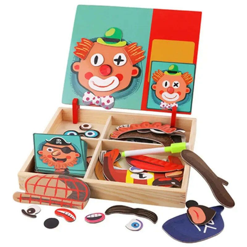 Wooden Magnetic Puzzle Game - KIDZMART