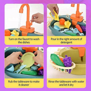 Electric Dishwasher Kitchen Sink Toy - KIDZMART