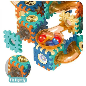 Pipeline Rolling Ball Building Blocks - 125 Pieces - KIDZMART