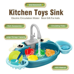 Electric Dishwasher Kitchen Sink Toy - KIDZMART