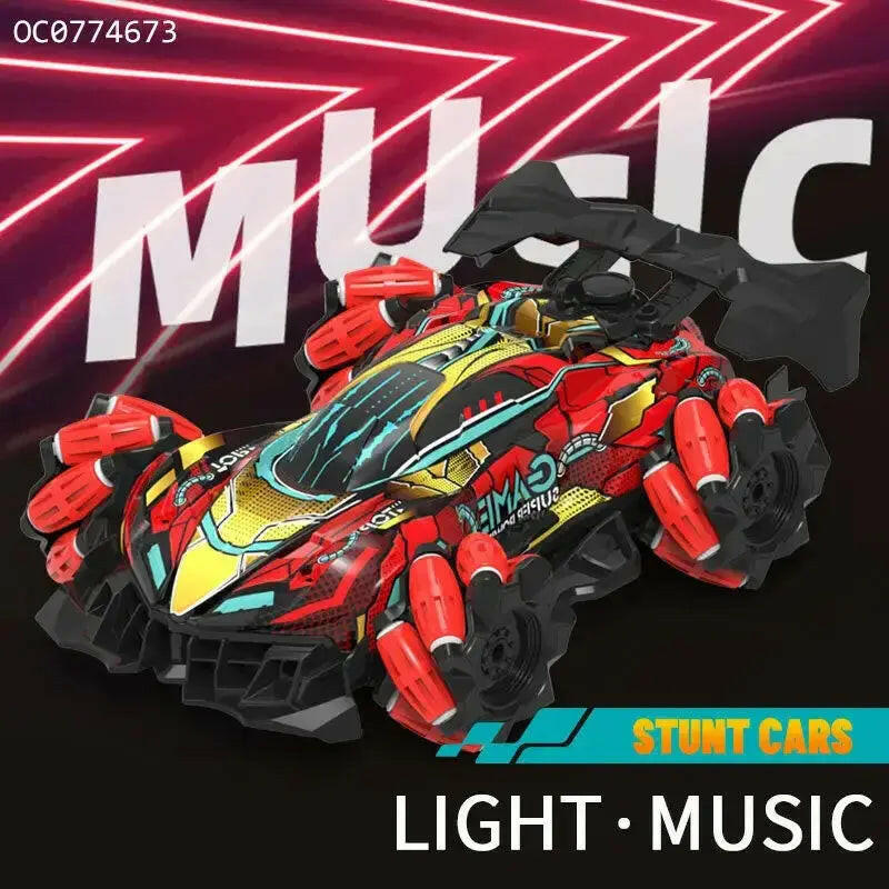 RC Stunt Spray Lights Car With Hand Glove Sensor - KIDZMART