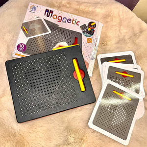 Drawing Magnetic Pad with 10 Pattern Cards For Kids - KIDZMART