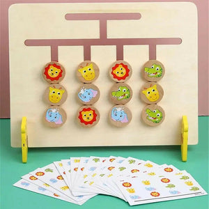 Wooden Four Colour Animal Logic Game - KIDZMART 